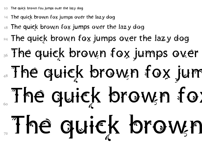 Vtks Friendly font waterfall